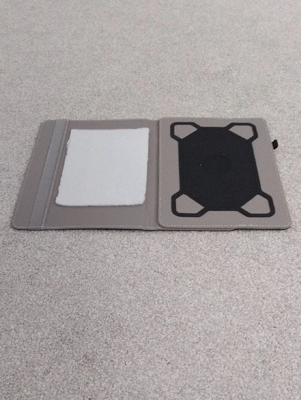 Black Tablet Folio Case with Pen Loop - Black